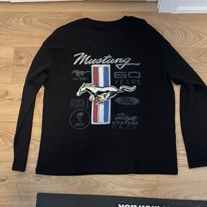 Ford Mustang "60 Years" Graphic Long Sleeve Waffle T-Shirt Men’s XL
